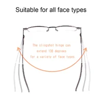 Slingshots Glasses Magnifying Glasses Progressive Reading Glasses for Men Women Foldable Full-Rim Frame Gafas Presbyopic Gafas 2