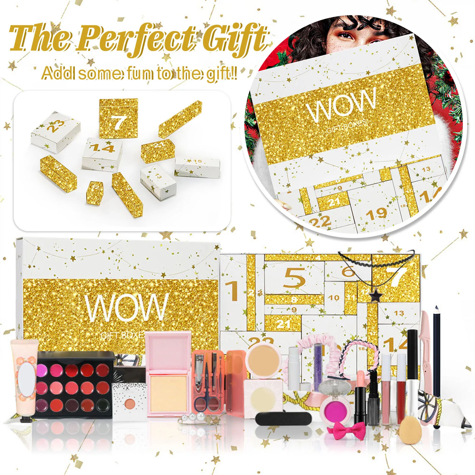 Christmas Advent Calendar Makeup Set 24 Day Countdown for Girls