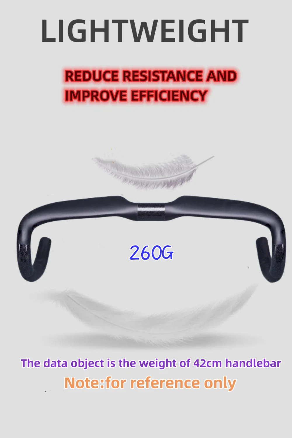 Road Bike Handlebar AERO T800 High Modulus Carbon Fiber 31.8mm Matte
