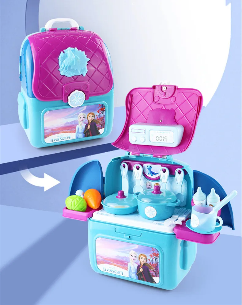 Funny Disney Frozen Elsa Princess Kitchen Sets Simulation Kitchen Cooking  Play House Toys Children Interactive Educational Toy - Kitchen Toys -  AliExpress