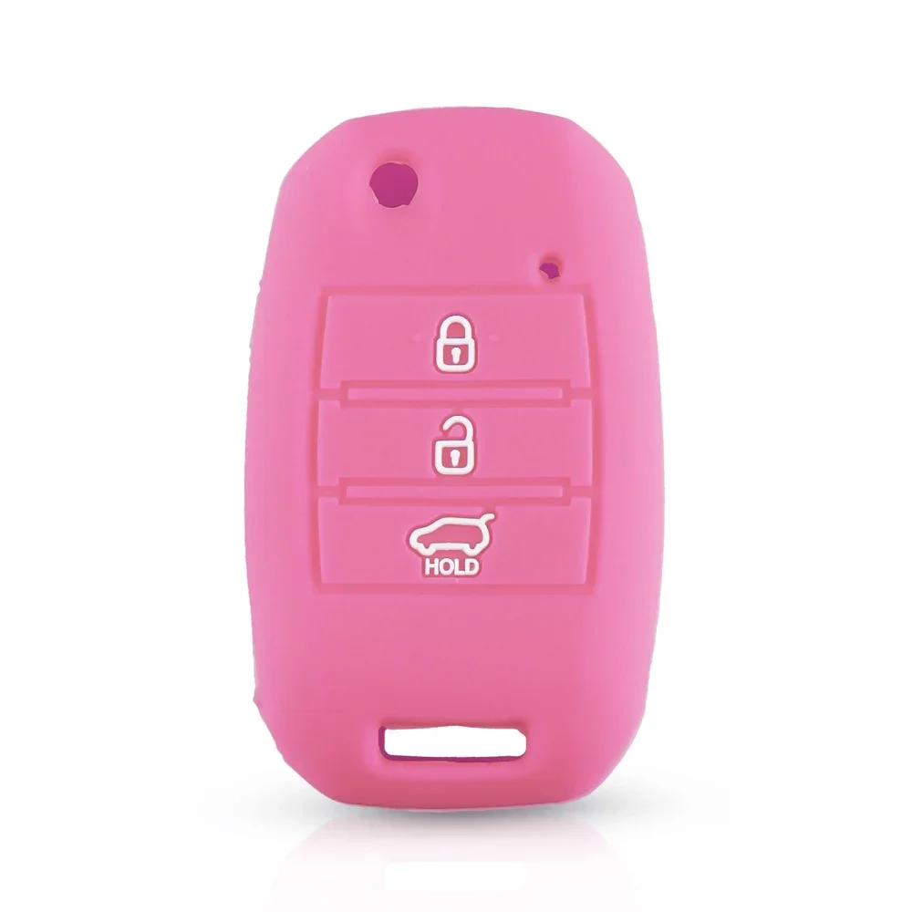 3 Buttons silicone car key cover case for KIA Sid Rio Soul Sportage Ceed Sorento Cerato K2 K3 K4 K5 key case fob cover key cover car key shell