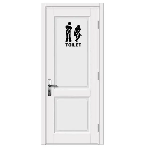Creative Funny Toilet Wall/Door Stickers Bathroom Decoration Waterproof 1