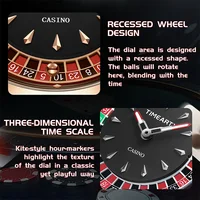 TIMEARTX flambant neuf montres à Quartz de luxe homme Roulette européenne jeu de Poker montre-bracelet 4