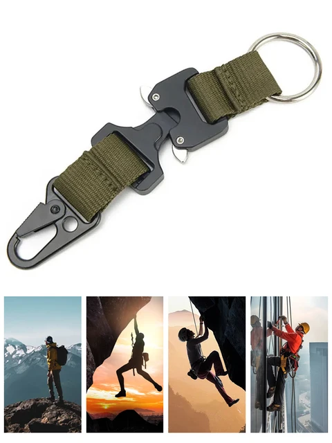 4er Set Nylon-Gurtband Mit Karabiner - Praktischer Schlüsselanhänger Für Gürtel & Rucksack