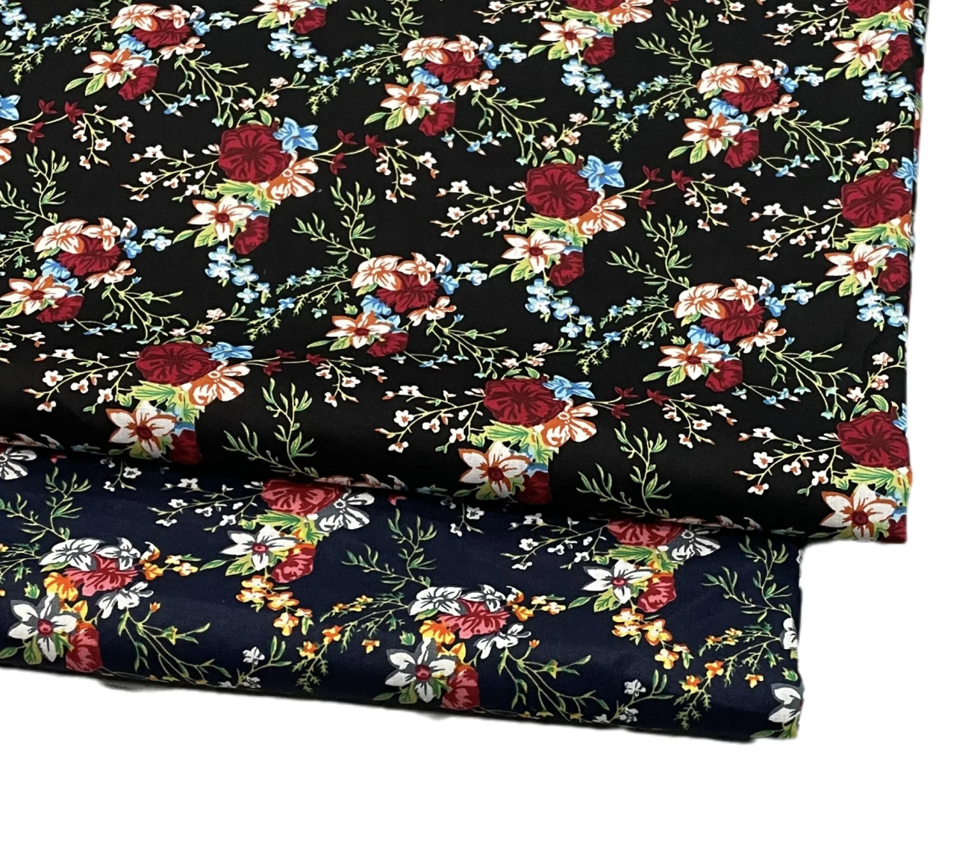Tanio Kwiatowy czarny 100% druk cyfrowy z tkaniny bawełnianej szycie sklep