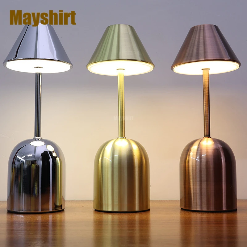 

Cordless Mushroom Table Lamp LED Rechargeable Portable Wireless Bar Desk Lamps Bedroom Living Room Hotel Restaurant Night Light