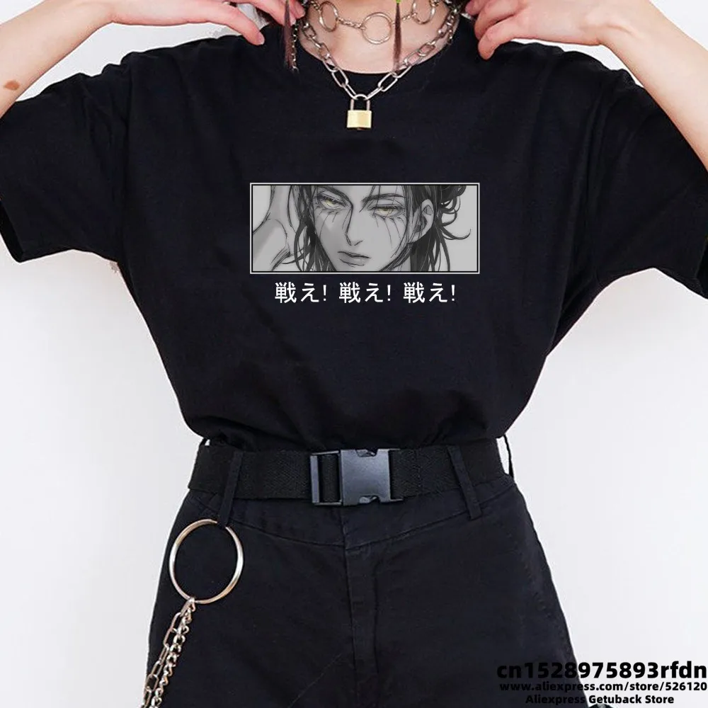 

Летняя футболка Эрена йера со слоганом для борьбы, модель 2022 года, красивая черная футболка для атаки на титанов, сезон 4