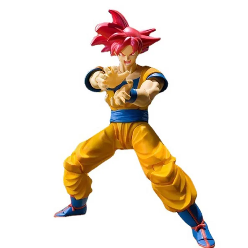 Dragon Ball Z Action Figure, SHF Vermelho Super Saiyajin Deus Goku Vermelho  Conjunto, Brinquedo Modelo Móvel - AliExpress