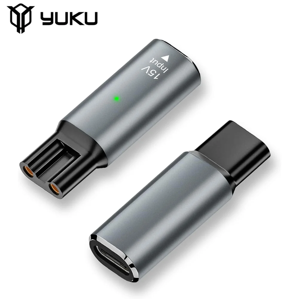 YUKU 15V HQ8505 type-c adaptateur de rasoir convertisseur de charge pour Philips Norelco One Blade Pro QP6520 QP6530 QP6510 tondeuse à barbe