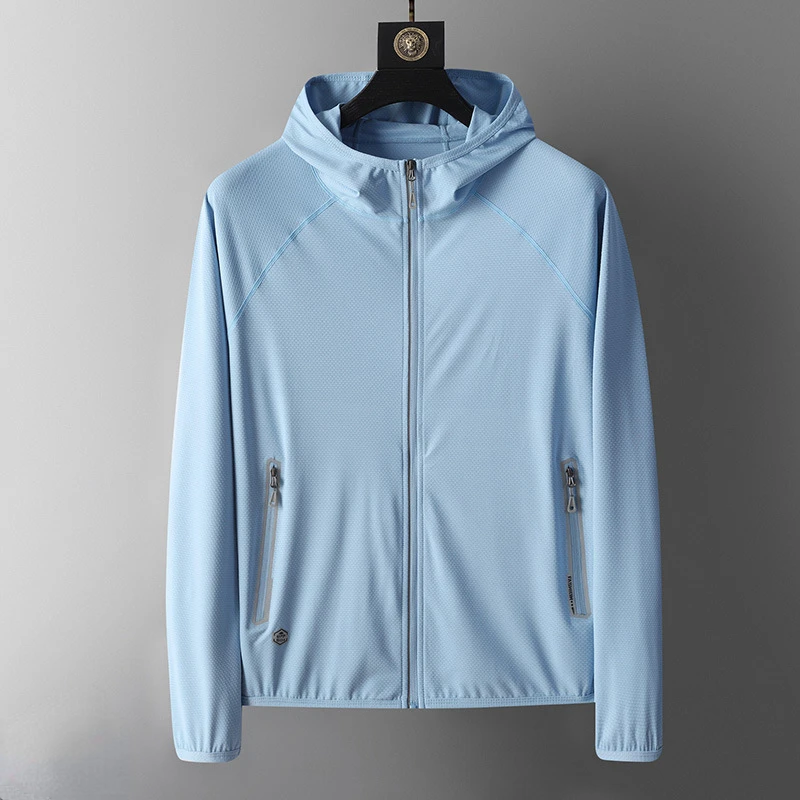 ملابس رجالية رقيقة للحماية من أشعة الشمس ، سترة وا...