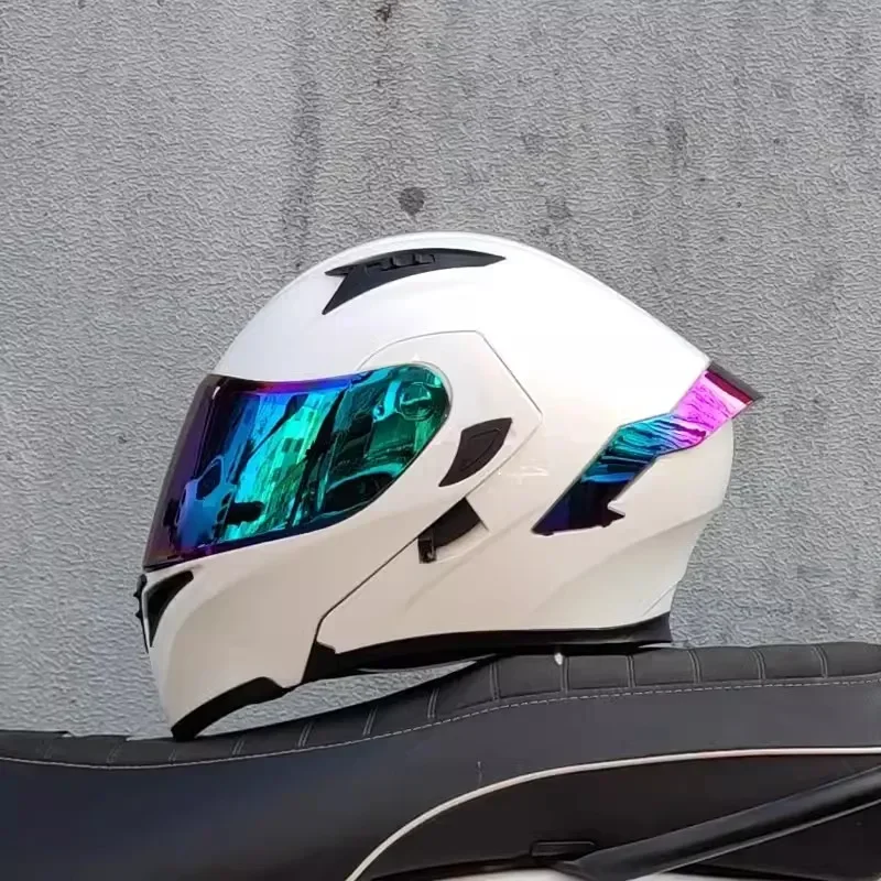 thumbnail image 1 of Casco de motocicleta LVS de alta calidad con doble lente y protector de cabeza de caballero para hombre, aprobado por DOT, accesorios para motocicleta, 1 of 5