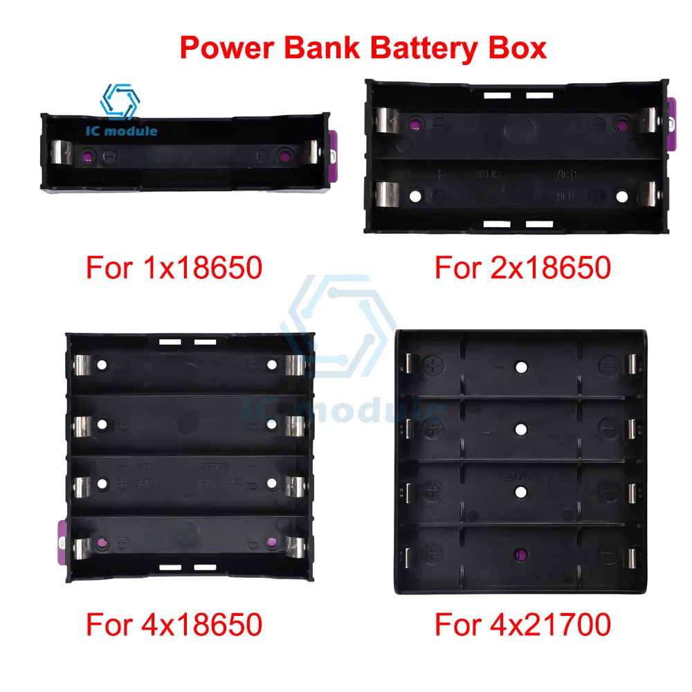 Cella Singola Dual Cell 4 18650 21700 Batterie 2.1A Type-C Input 18650 Modulo Kit Di Alimentazione Mobile Adatto Per La Ricarica Del Telefono Cellular