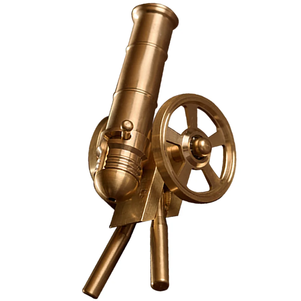 

Small Brass Decor Brass Figurine Brass Cannon Model Decorative Cannon Mini Ornament