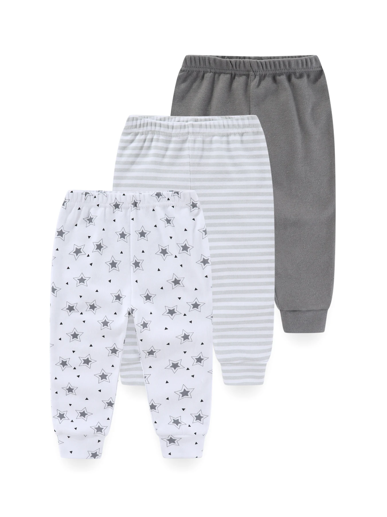 Baby Trousers Cotton Pants Kiddiezoom Cartoon Baby Pants 3-Pack Boy Girl Long Trousers 0-24M Cotton Soft Infant Clothes