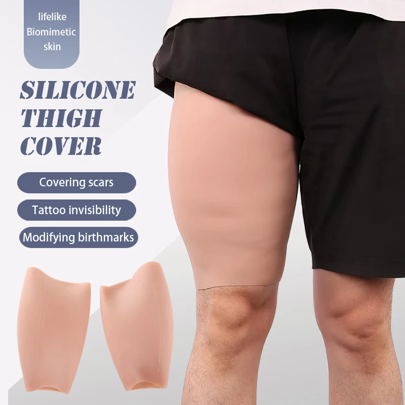 

Silicone Leg Enhance Shaper Thigh Cover Scar Birthmark Soft Legs Pad Body Beauty Correctors Men Women Lady Users