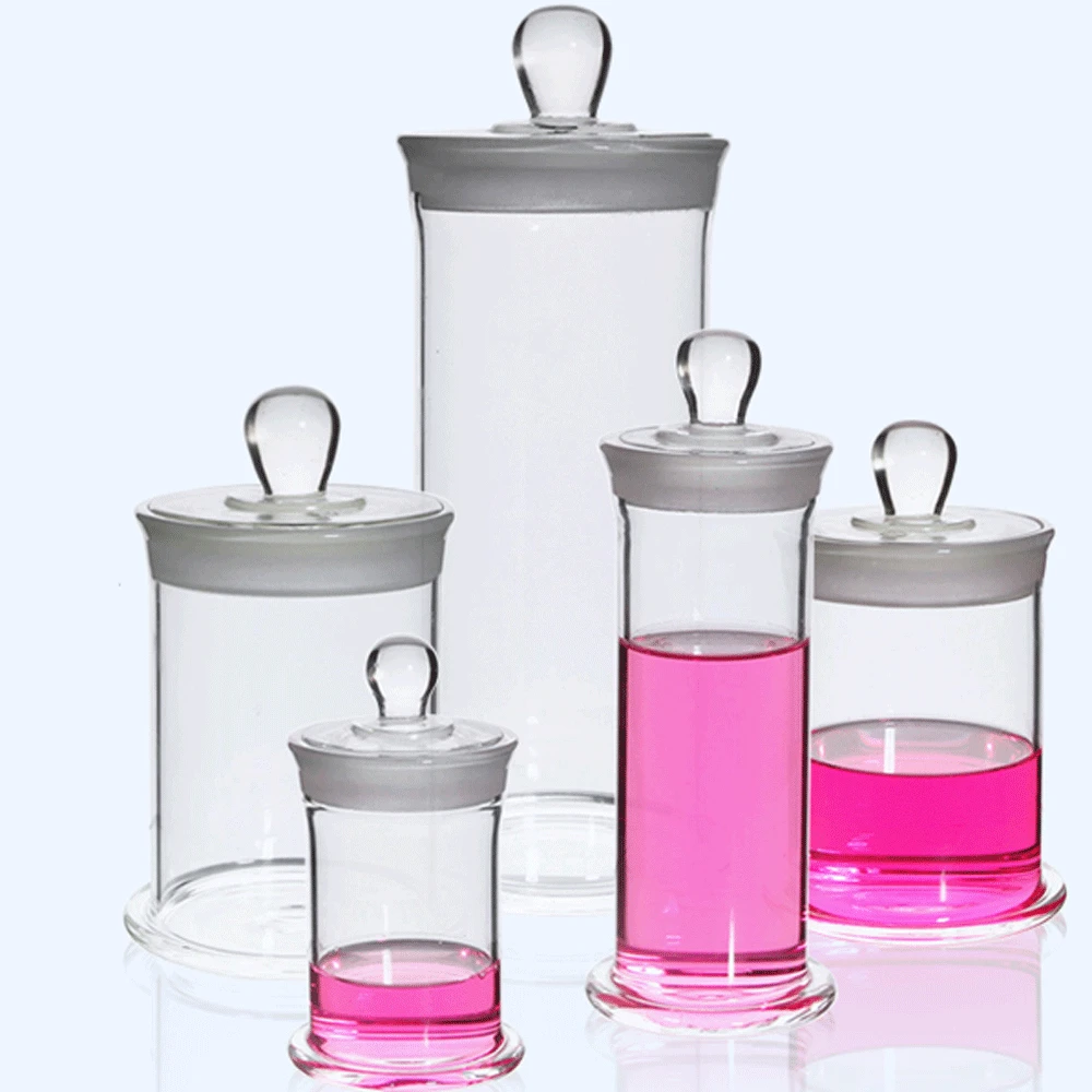 

High Borosilicate Glass Specimen Display Storage Sample Dry Fruit Tea Storage Bottle Labrotary Glassware Chemical Experiment