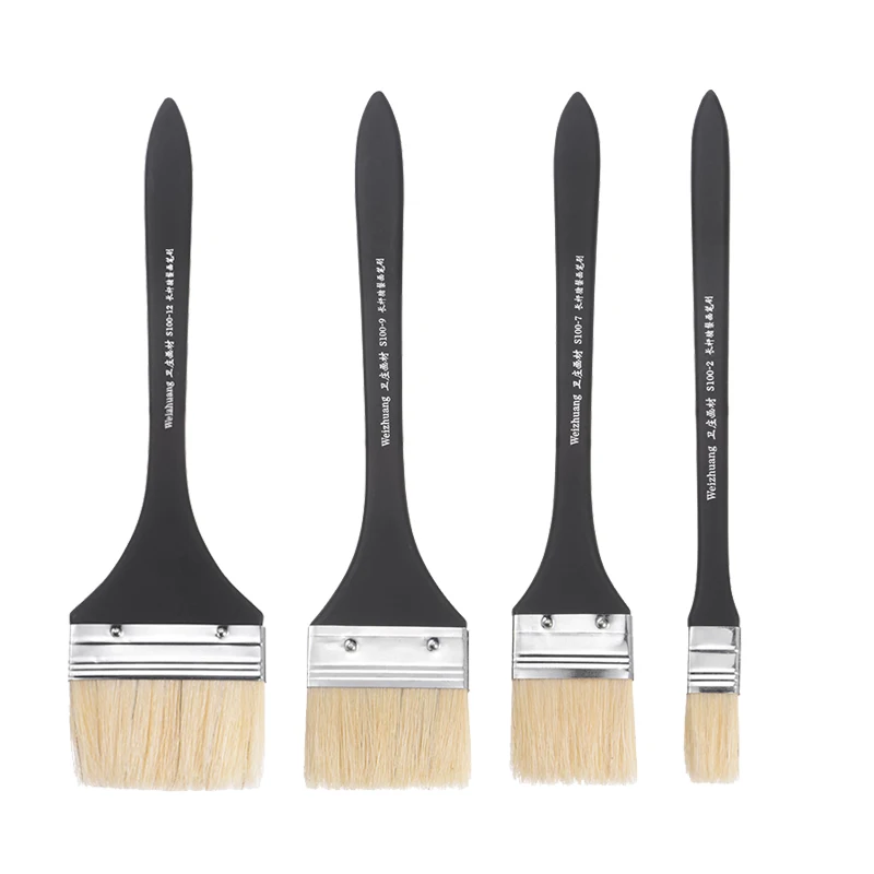 Paint Brushes Natural Bristle Small Paint Brush with Wood Handle for Stains Wall Door Cabinets Furniture
