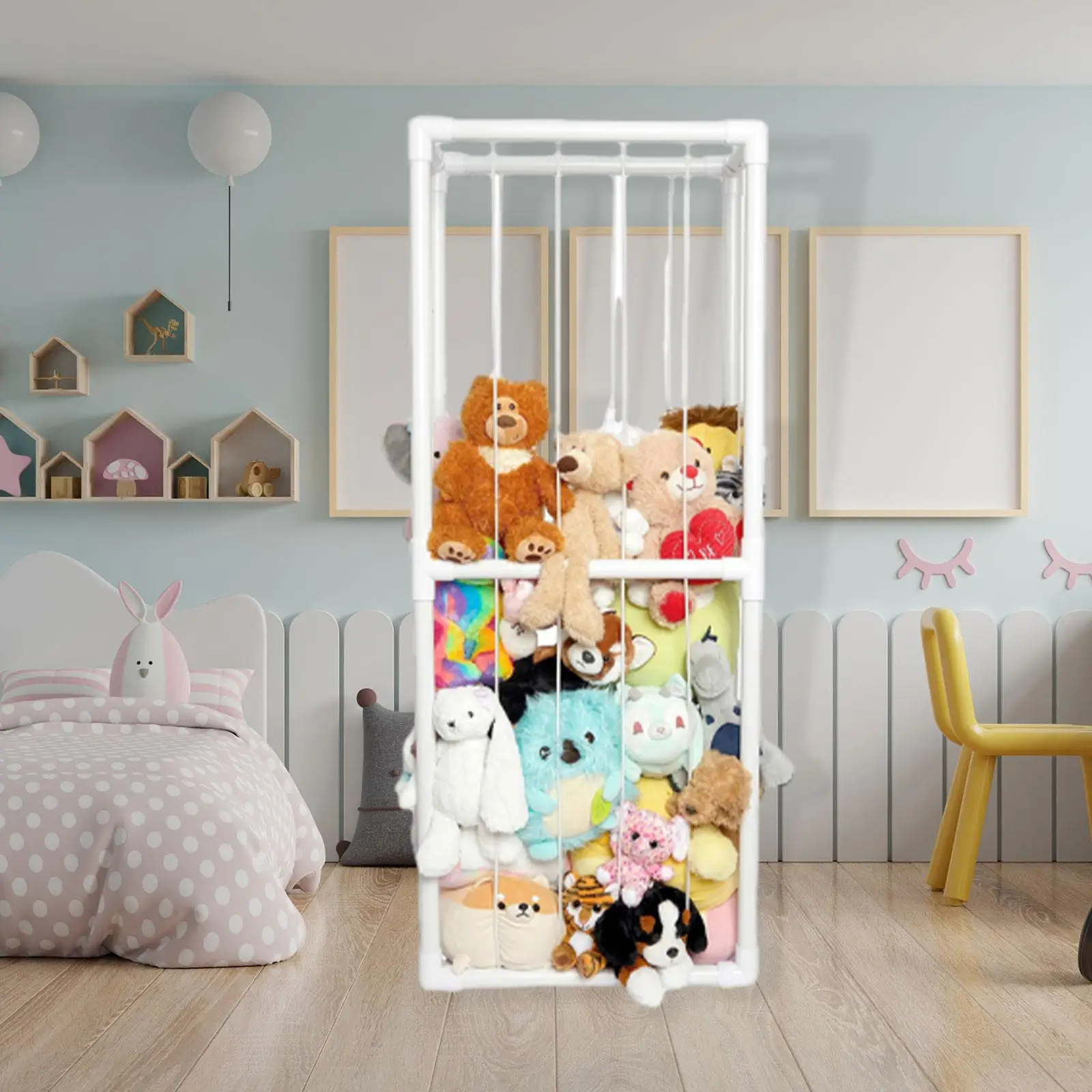 Stuffed Animal Storage Organizer Holds up to 250kg Nursery Toy Organizer for Preschool Living Room Playroom Nursery Bedroom