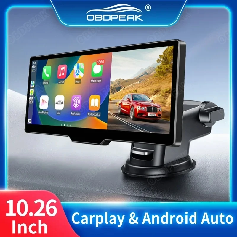 

T20 Car Dvr Universal Screen 10.26" Wireless Carplay Android Auto Car Dashcam GPS Navigation Rear Camera Video Recorder AUX BT