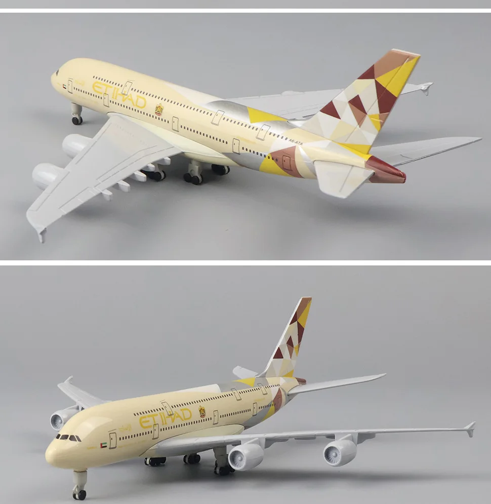 Metal aircraft model 20 cm 1:400 a380 etihad airways replica