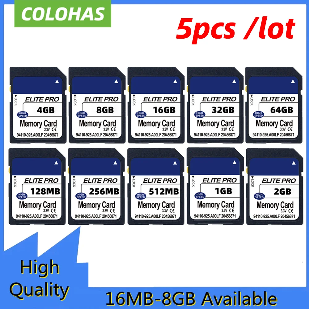 5 Pz/Lotto Scheda Di Memoria Per Scheda Sd 1Gb 2Gb 4Gb 8Gb 16Gb 32Gb 64Gb Sicuro Digitale Flash Memory Card Game Gear Smartphone