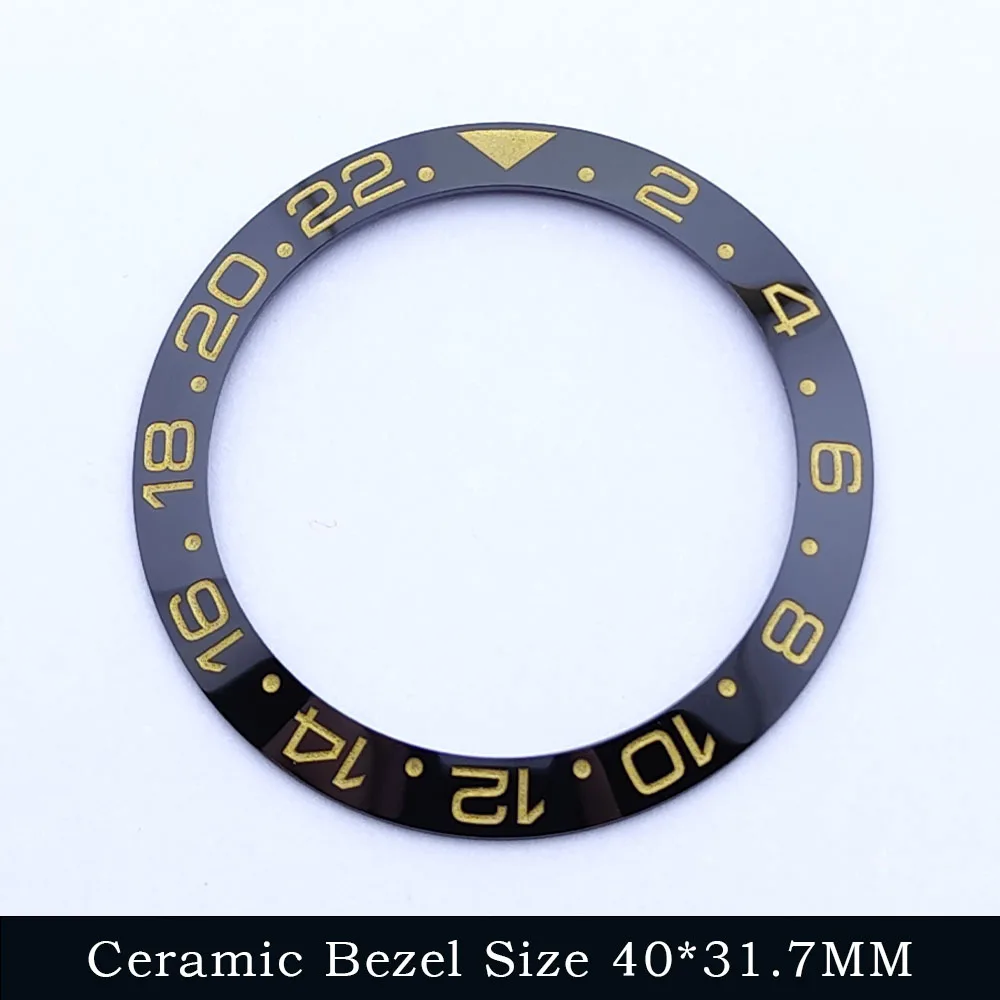 Elegant Sloping Blue-Green Luminous Ceramic Bezel Insert