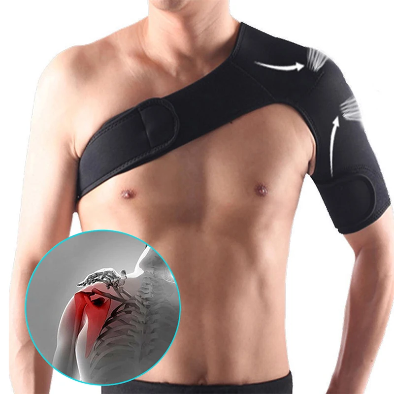 Adjustable black sports shoulder pads for training