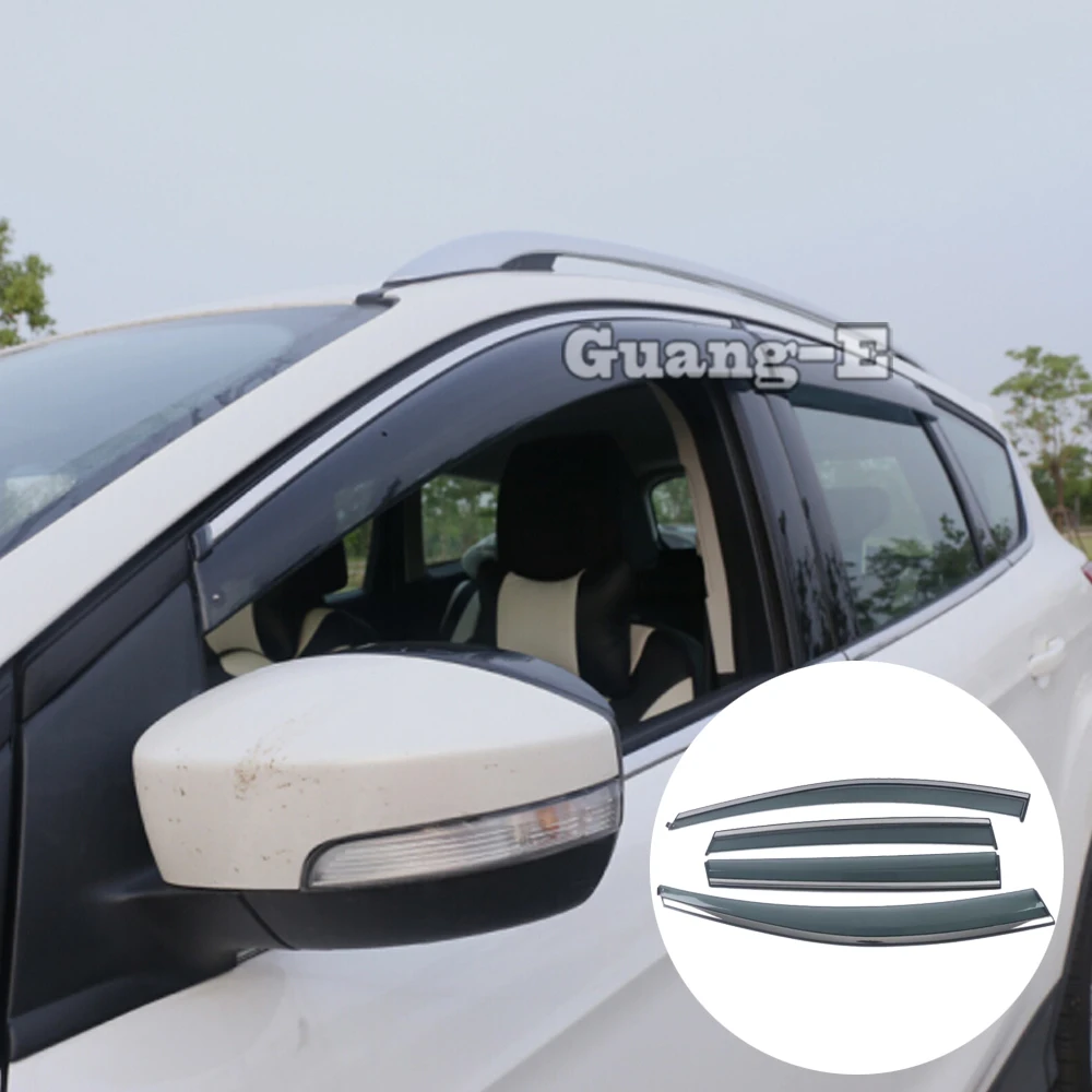 

Cover Stick Lamp Window Glass Wind Visor Rain/Sun Guard Vent 4PCs For Ford Kuga Escape 2013 2014 2015 2016 2017 2018 2019 2020