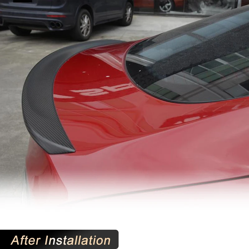 Gloss / Matte Carbon Fiber Rear Trunk Spoiler Wing for Tesla Model S Sedan 4 Door 2012- Rear Trunk Boot Lid Wing Spoiler FRP