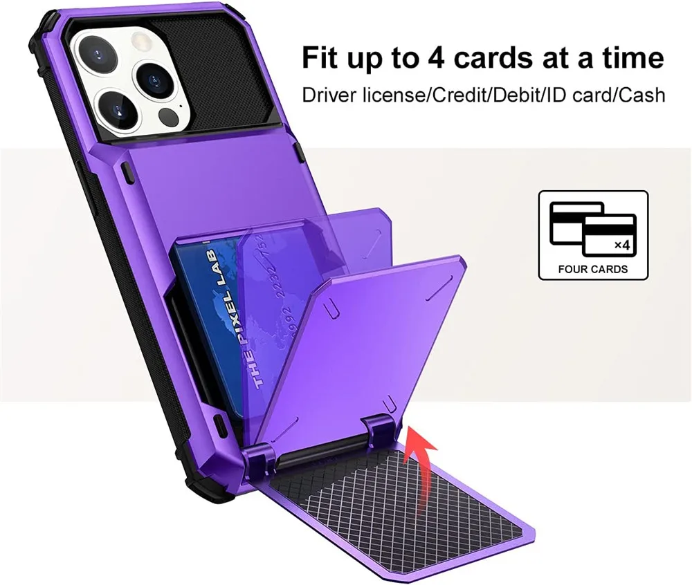 For Iphone 14 Pro Max 14 Pro Case For Iphone 14 Pro Max Case Iphone 14Pro Wallet 5-Card Id Slot Card Flip Hidden Pocket Cover