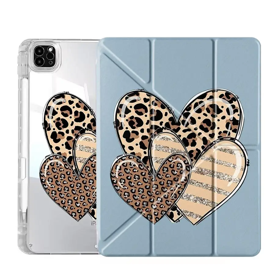 Y-Fold Hearts Tablet Case with Adjustable Holder
