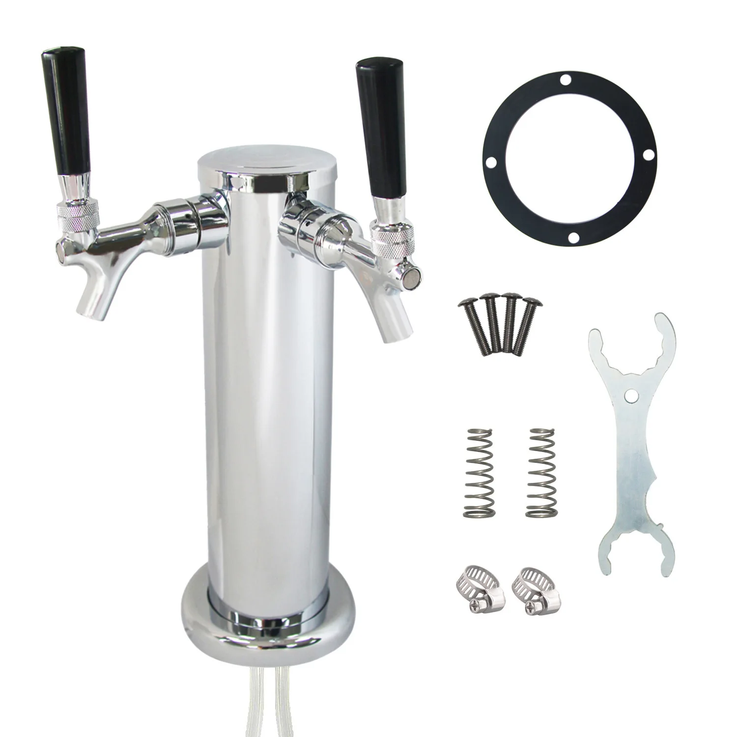 Metal craft brewing stainless steel single head double head triple beer wine column wine tower with beer tap