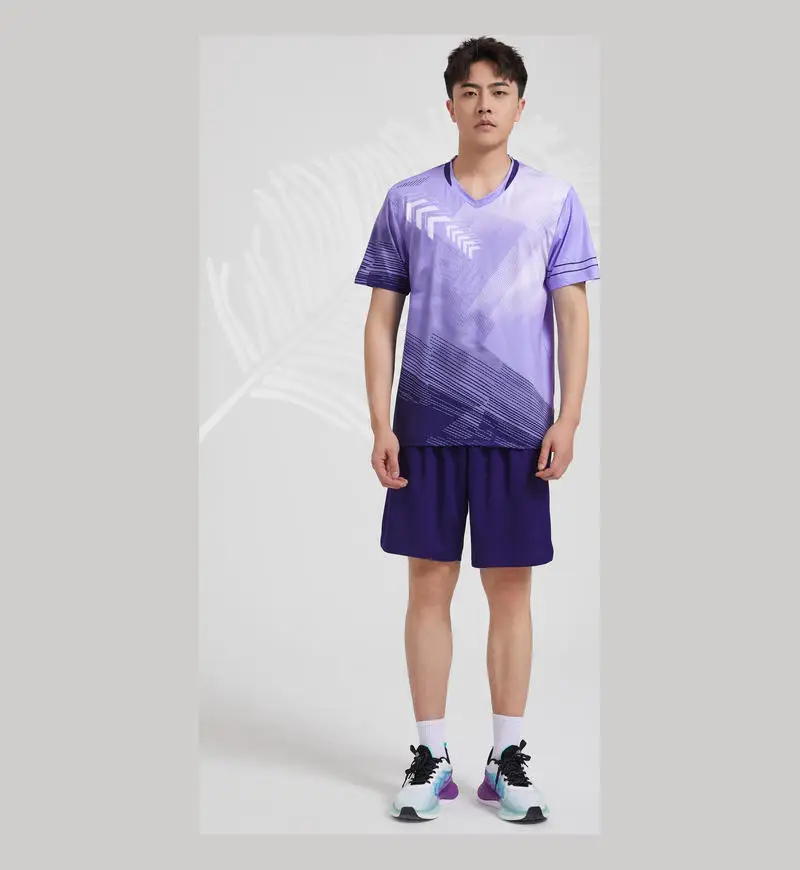 Summer Sports T-shirt Men Sports Short Sleeved Round Neck T-shirt Fashion Table Tennis Clothing Boy Breathable Sport