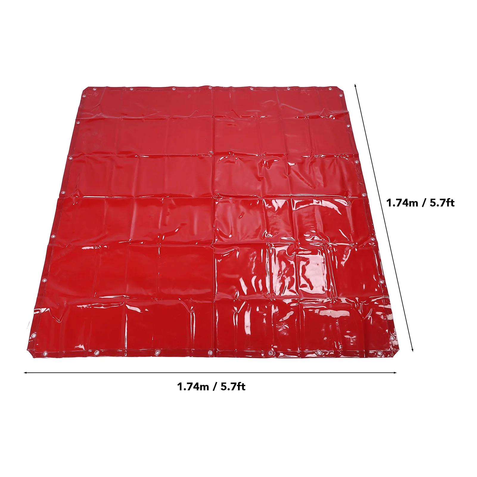 Welding Curtain Screen 5.7x5.7ft Red Flame Retardant Water Proof Level 6 UV Protective Polyethylene Welding Curtain for Workshop