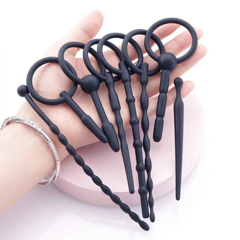 8pcs/Set Silicone Hollow In Penis Urethral Plug Sounding Catheter Insertion Uretra Male Masturbator Sexy Toys For Men Sexshop