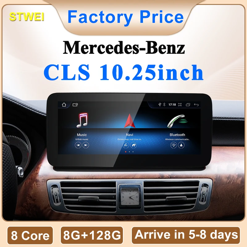 2024 новый автомобильный мультимедийный беспроводной Android Авто CarPlay 10,25 дюймовый экран для Mercedes Benz CLS W218 X218 автомобильные видеоплееры GPS