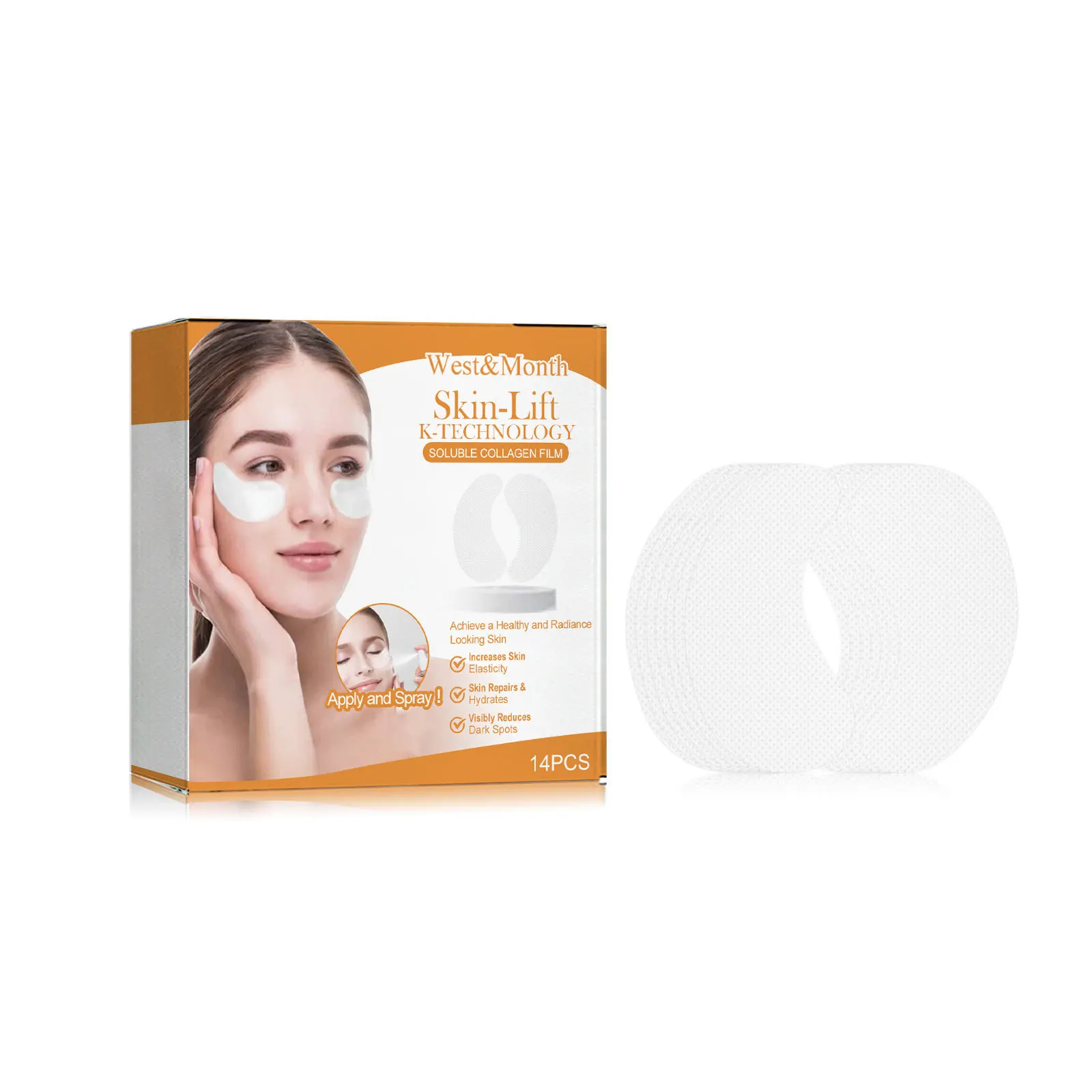 Highprime Water Soluble Collagen Film Black Technology Mist Kit Facial Skin Care Suit Anti Wrinkle Firming Remove Eye Bags Mask 2