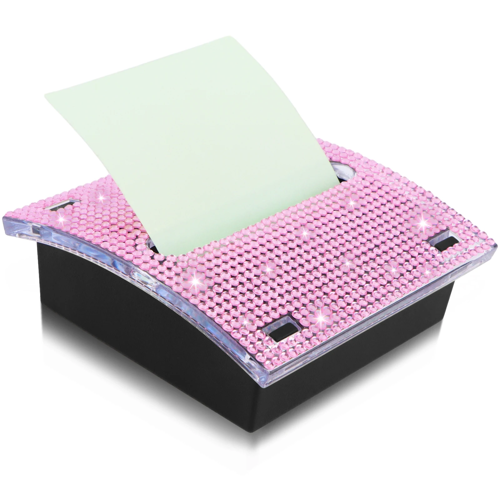 

Стразы Self Stick Note накладки-Держатели Розовый выдвижной диспенсер для выдвижных заметок 3X3 дюйма для записей Note Bling Self Stick Note Pa
