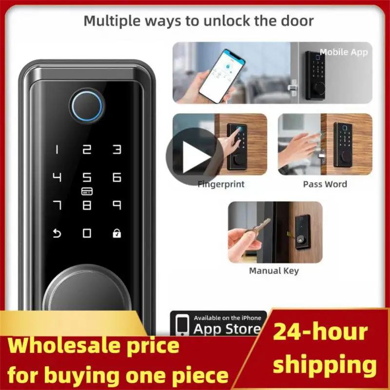 

TTLock Or Tuya APP Smart Remote Control Fingerprint Biometrics Password Card Code US Deadbolt Automatic Lock