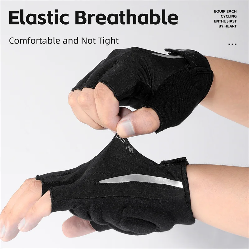 WEST BIKING Bike Gloves High Elasticity Breathable Half Finger Cycling Gloves Shockproof Motorcycle Bicycle Gloves Sports Gear 4