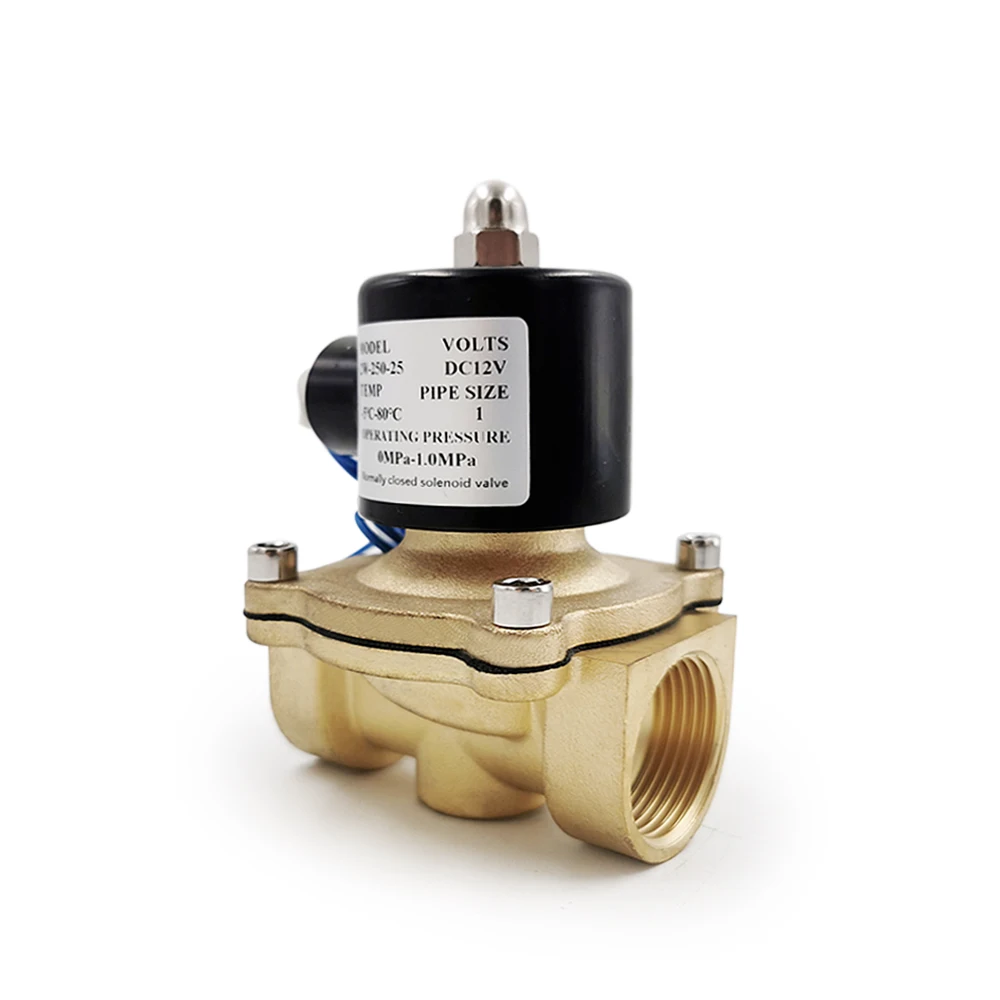 thumbnail image 2 of 12V G3/4 Brass N/C Normally Closed Electric Solenoid Valve 2 Way No Pressure Regulating Valve 2 of 13