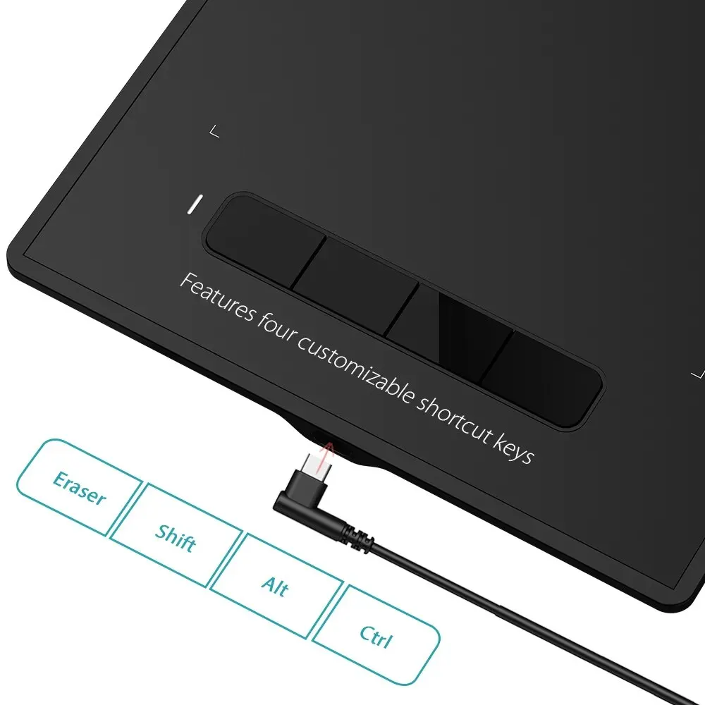 XPPen 그래픽 드로잉 태블릿, StarG960S 플러스, 9x6 인치 펜 태블릿, 4 키 지지대 학습, 8192 레벨 윈도우 맥 안드로이