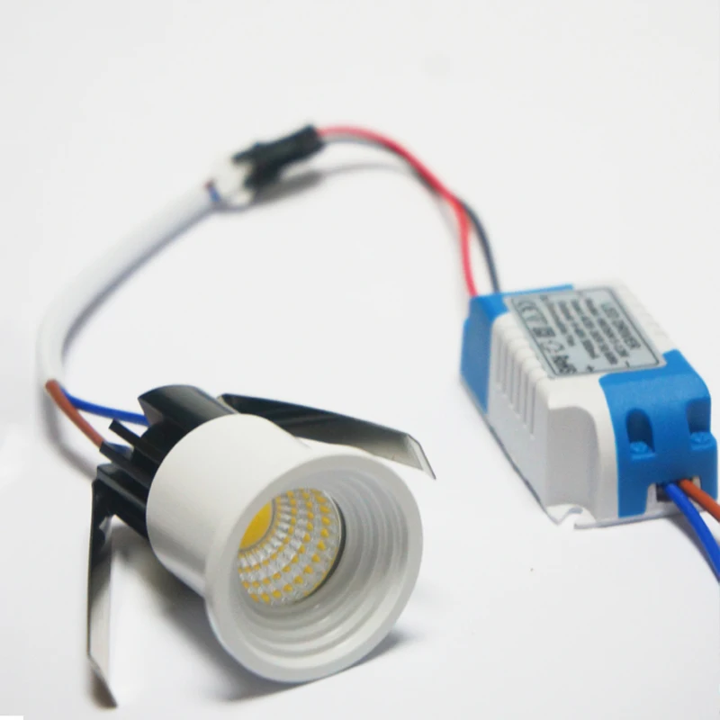 미니 LED 캐비닛 조명, COB 미니 LED 다운라이트, AC85V-265V 미니 LED 스폿 램프, 흰색 또는 따뜻한 흰색 RoHS CE, LED 드라이버 포함, 3W, 5W