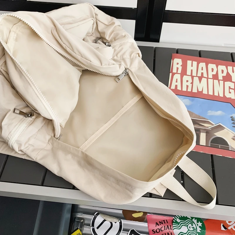 Women Versatile Schoolbags Ladies Simplicity Waterproof Nylon Large-capacity Backpacks Female Leisure Fashion Travel Knapsacks