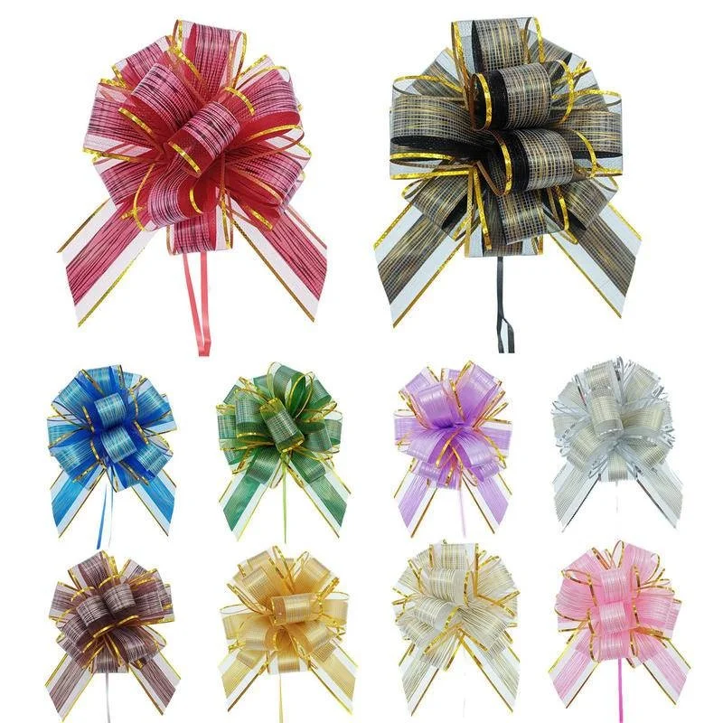 Description Picture 6 of item10PCS Large Pull Bows Ribbon Wrapping Christmas Gift Bows Big Ribbon Bows for Holiday Wedding Party Presents Baskets Decoration