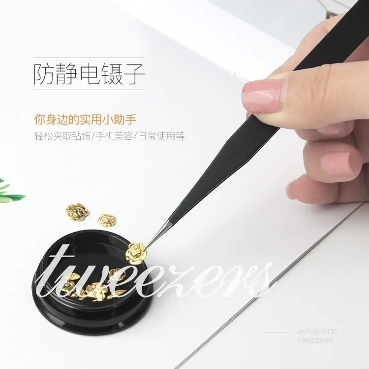 Stainless Steel Nail Tweezers Manicure Decorations