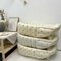 28TD 35inch Inflatable Newborn Bathtub Unisex Print Baby Portable Bathtub Travel Pool