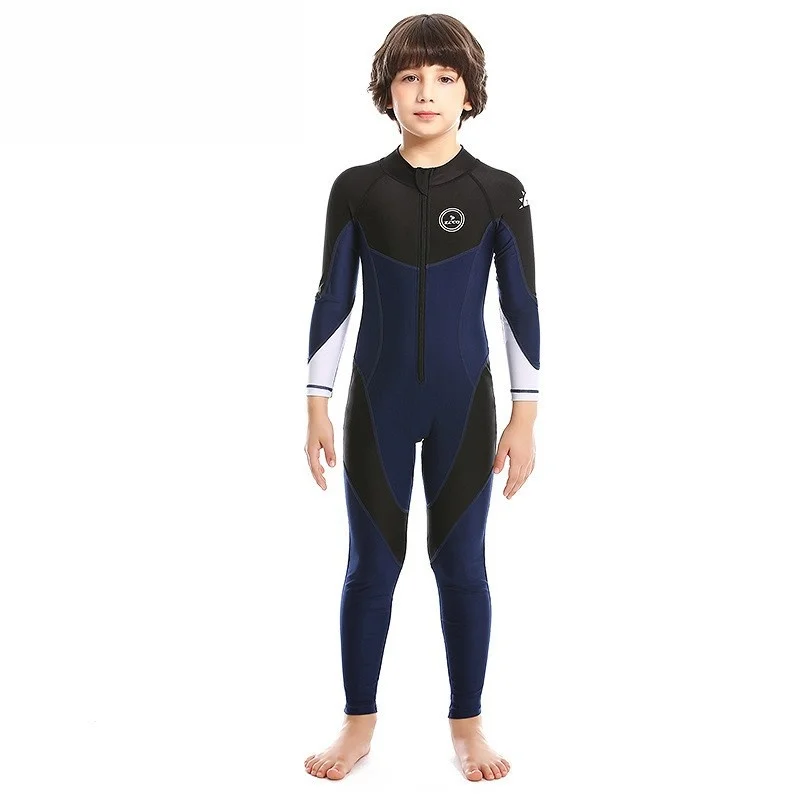 One Pieces Swimsuit Rash Guard Swimwear Long Sleeve Sunsuit for Kids Sun UV Protection