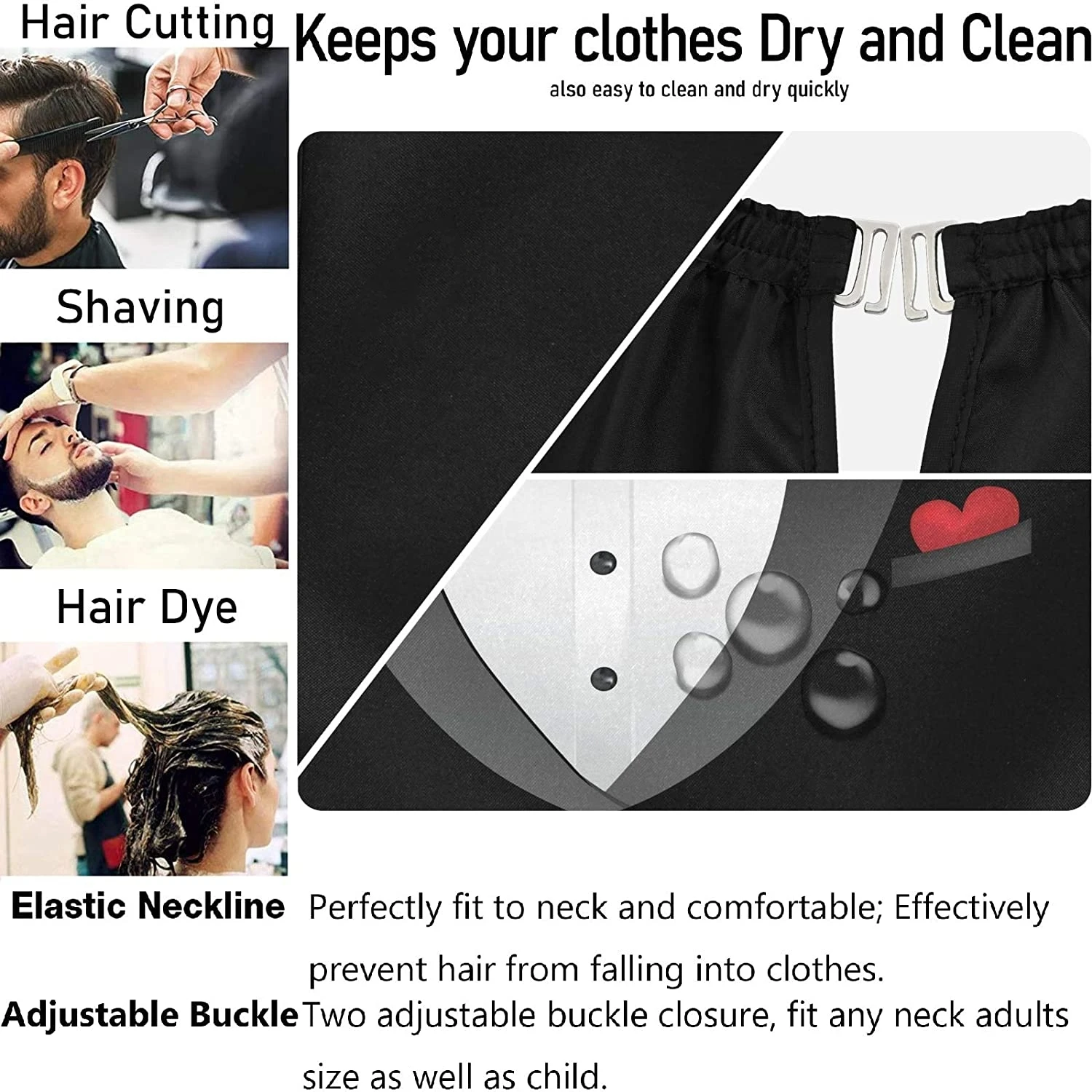 전문 이발사 이발 케이프 이발소 패턴 정장 정전기 방지 미용사 앞치마 살롱 스타일링 도구