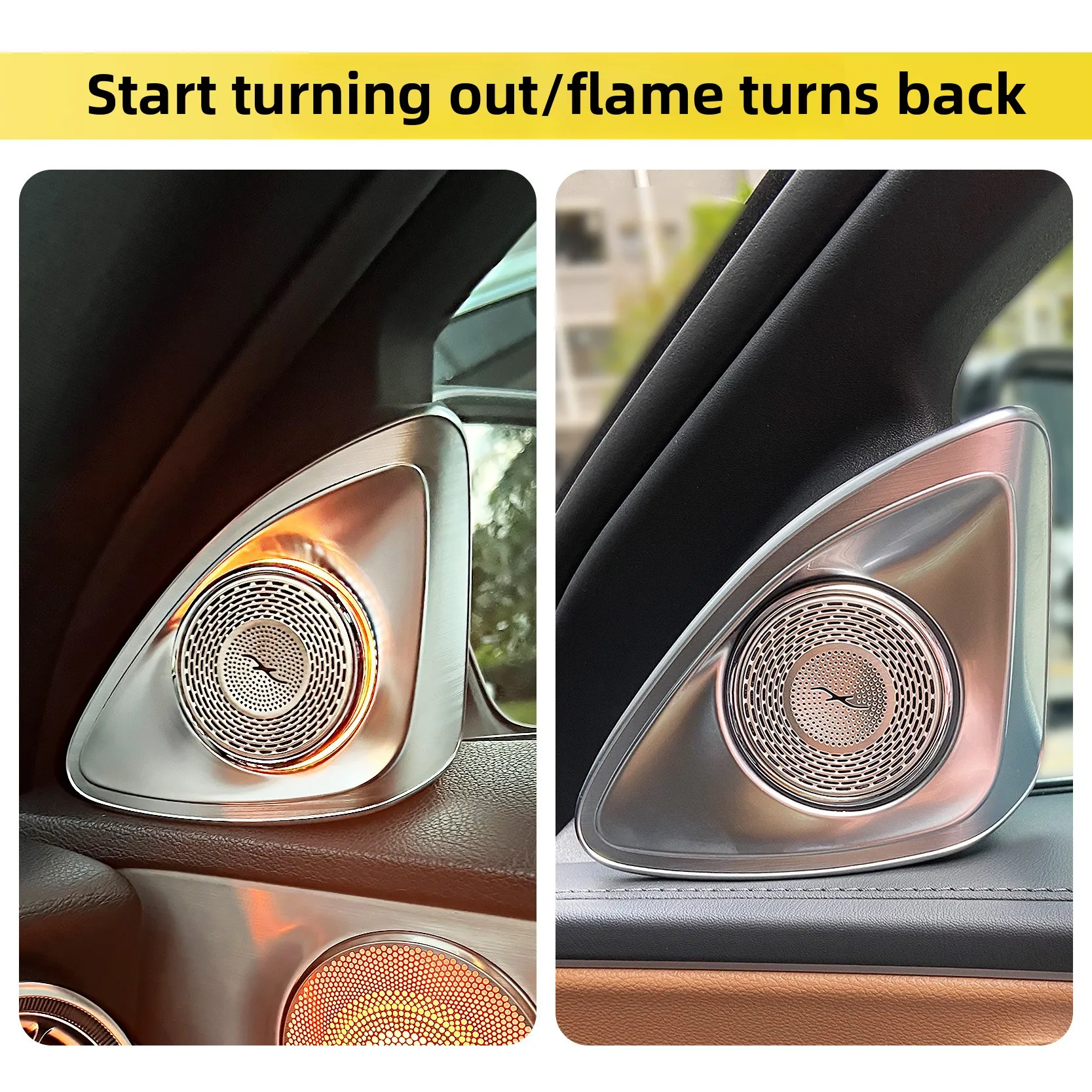 Auto Rotation Tweeter for Mercedes-Benz C-class W205 W222 W213 X253 Car 4D LED R